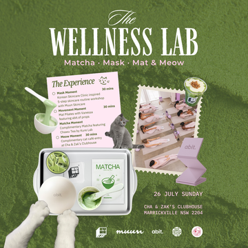 The Wellness Lab: Matcha · Mask · Mat & Meow