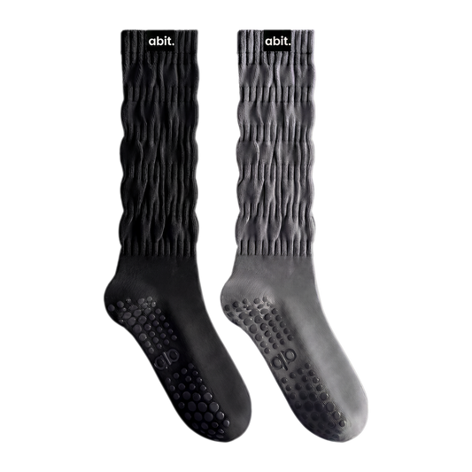 abit.of Grip Socks 2-Pairs (Black+Grey)